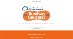Desktop Screenshot of christophersrunawaygourmay.com